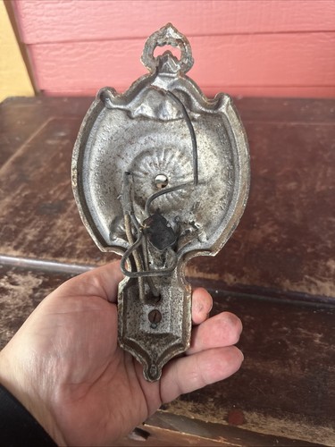Antique 20's Single Wall Lamp Light Markel Cast Iron SCONCE for Restoration - Picture 7 of 15
