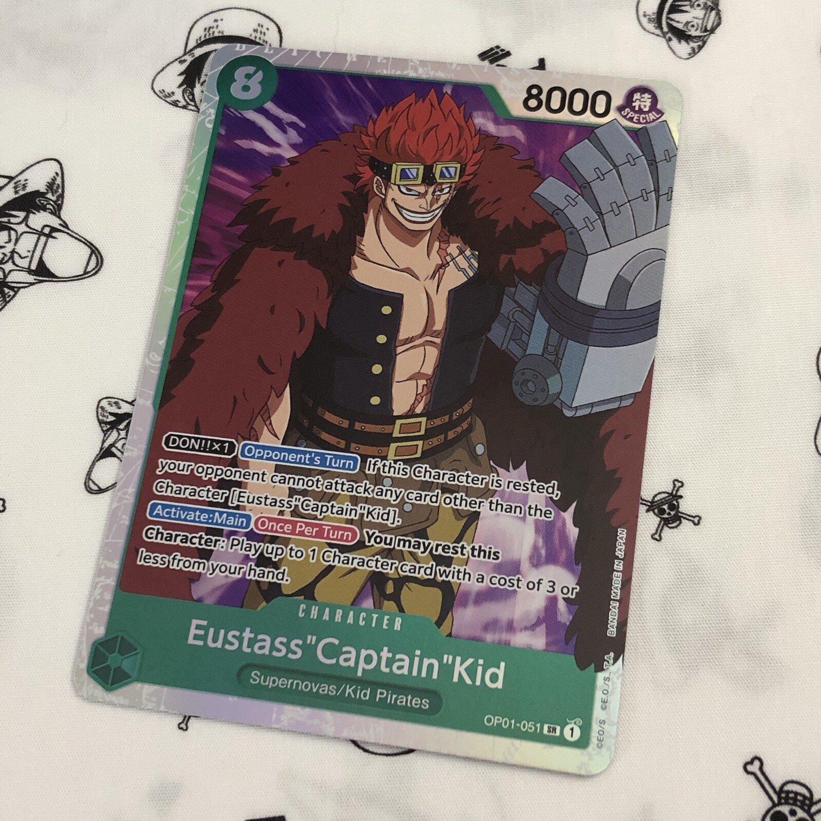 One Piece TCG Romance Dawn Eustass “Captain” Kid OP01-051 SR English NM