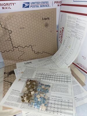 Vintage Simulations Publications SPI LEIPZIG Napoleon Vs. Europe 1813 -2nd-1971