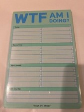 Knock Knock WTF Am I Doing? Pad, To Do List Note Pad, 6 X 9-inches
