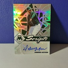 #SC-DA Domingo Acevedo Oakland Athletics 2022 Panini Mosaic Autograph Parallel