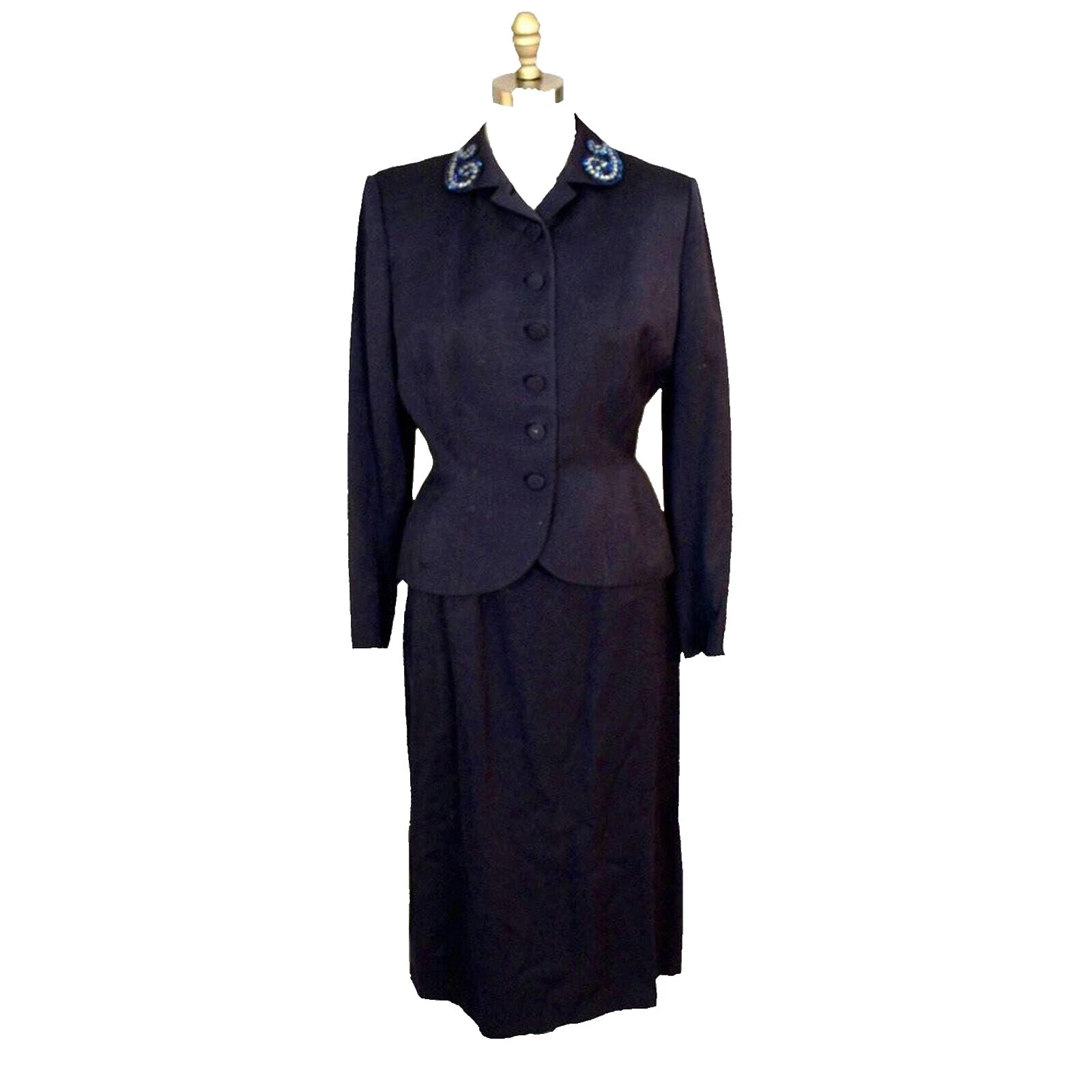 Business 1940s 100% LANA Ropa Vintage para Mujeres