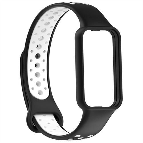 For Amazfit Band 7 Rubber Strap Sport Two-tone Round Hole Strap Sports Wristband - Picture 3 of 19