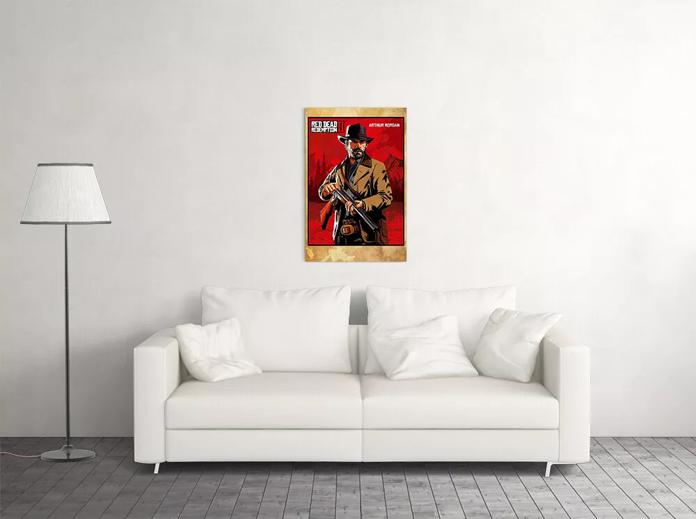  Red Dead Redemption 2, Red Dead Redemption, Arthur Morgan,  Rockstar Games, pc Game Games poster Vintage Metal Tin Signs Modern Wall  Decoration for Bedroom Office Home Wall Home Room 8x12