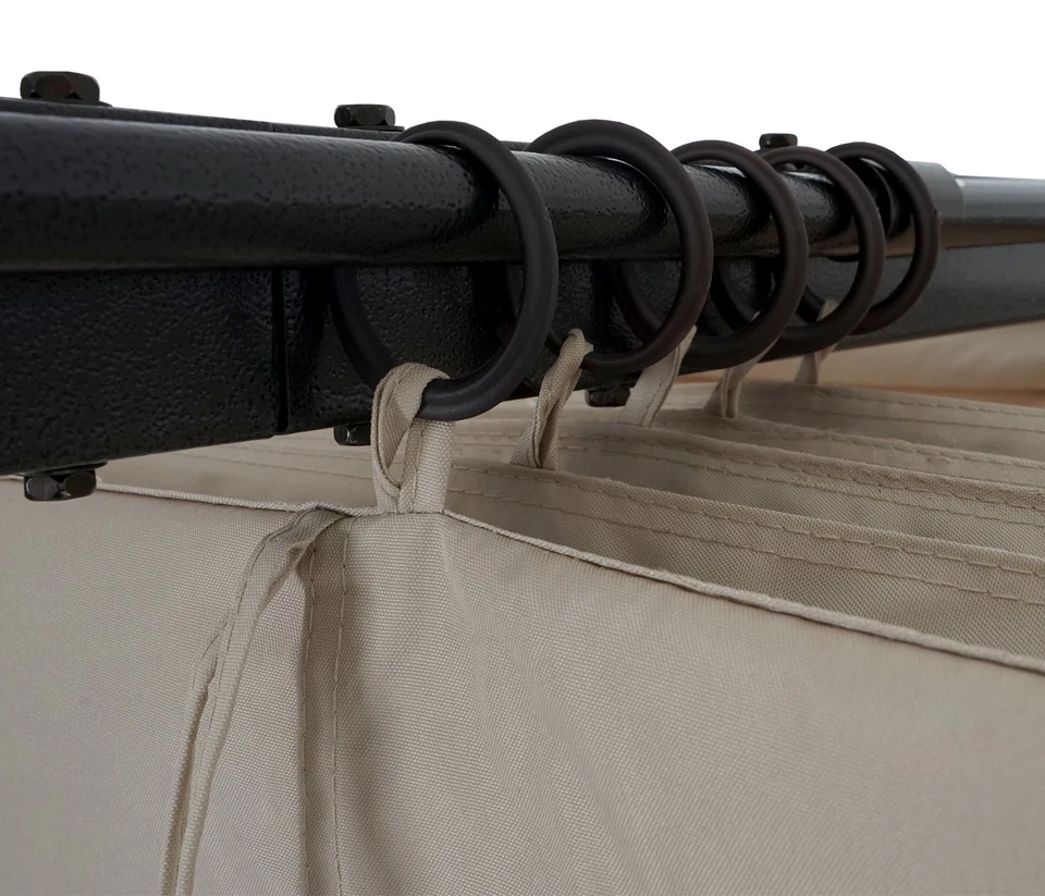 Pergola HWC-C42, Garten Pavillon, 6cm-Gestell + Schiebedach 3x3m oder 3,5x3,5m - Bild 4 von 4