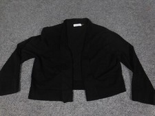 Calvin Klein Girls Sweater Extra Large black cardigan open chest