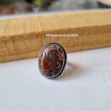 Nice Crazy Lace Agate Gemstone Ring 925 Sterling Silver Wedding Gift Ring PG5292