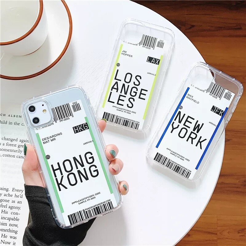 Airplane Ticket Travel Phone Case Cover For iPhone 11 12 13 14 15 Pro Max