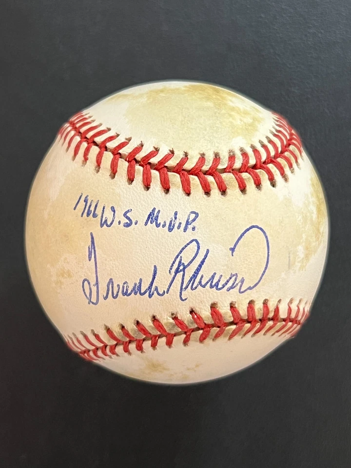 Frank Robinson SIGNED Baseball JSA Cert w/COA "1966 W.S. M.V.P." Inscription! - Image 2 of 4
