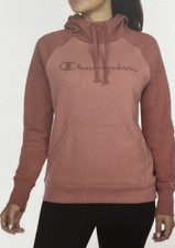 New Champion Women  s Hoodie Fleece Hooded Pullover Sandalwood Red Sz MEDIUM