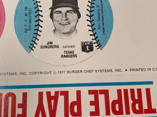 Burger Chef Triple Play Funmeal Baseball Trading Card Set Each Sold Separately  - Picture 99 of 101