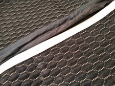 1950s 60s Black White Car Upholstery Seat Cover NOS Hot Rat Rod GM Ford Mopar