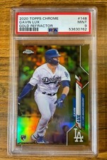 2020 Topps Chrome #148 Gavin Lux Rookie Gold Refractor /50 PSA 9 Dodgers RC