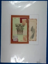Maria Eva Signed "Sowing Seeds Series" Original Mixed Media Collage on Paper LOA