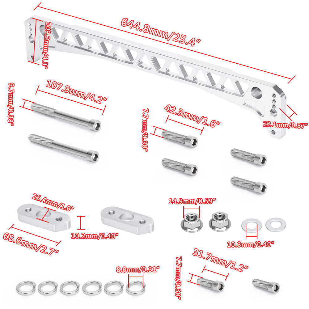 サブフレーム　Function7 シビック Function7 Rear Billet Subframe Brace - 92-95 Civic / 94-01 Integra