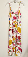 NWT Old Navy Women's Fit & Flare Cami Midi Dress Floral Sundress Smocked Sz M