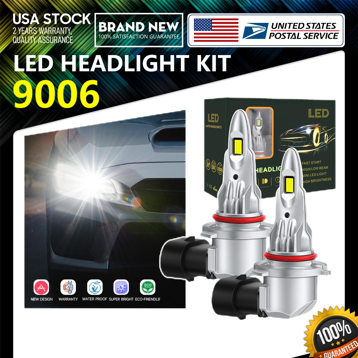 HB4 LED Headlight Bulb Car Low Beam Kit 6000K White For 2013 2014 Toyota RAV4