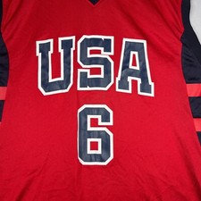 Dwyane Wade 2004 USA Olympic Basketball #6 Reebok Jersey Mens XL Dream Team