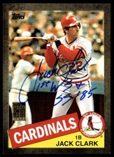 2001 Topps Archives 1985 Gold Jack Clark '1st WS + SS '85' Auto San Francisco