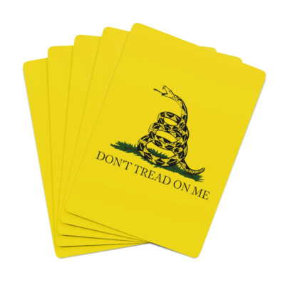 Gadsden Flag Playing Cards Dont Tread on Me Poker Cards Patriotic Snake Cards