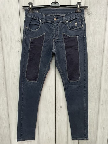 Jeckerson Uomo Jeans Taglia 30 / 44 Pantalone Blu Cotone Pant Man Pants  Logo | eBay