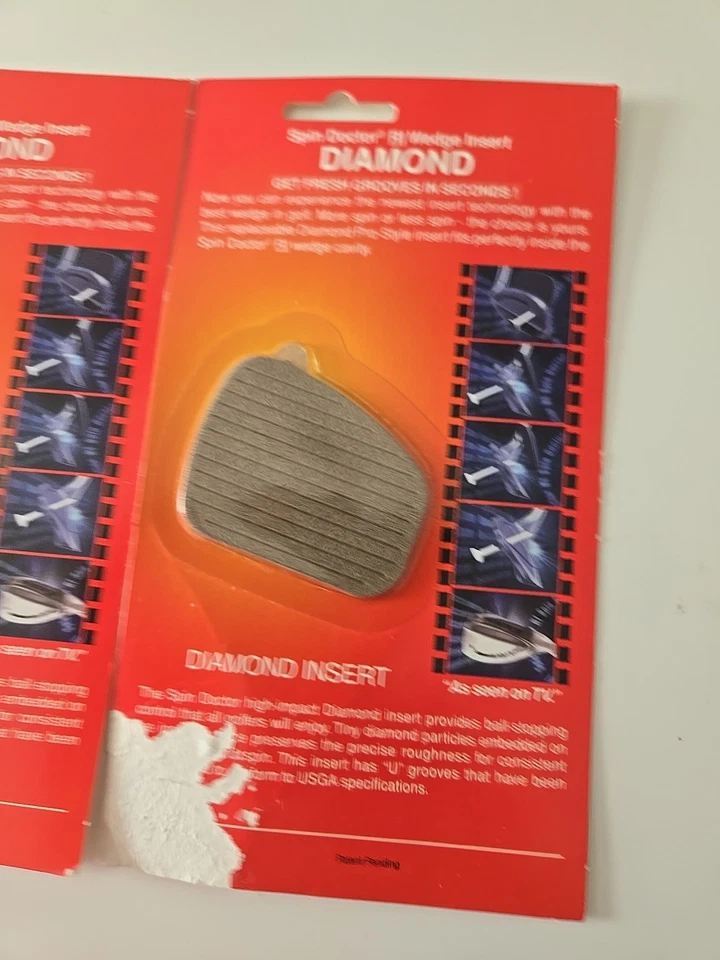  Lot 2 Spin Doctor RI Wedge Insert ~ DIAMOND 59203 ~ More Backspin New & Sealed - Image 2 of 3