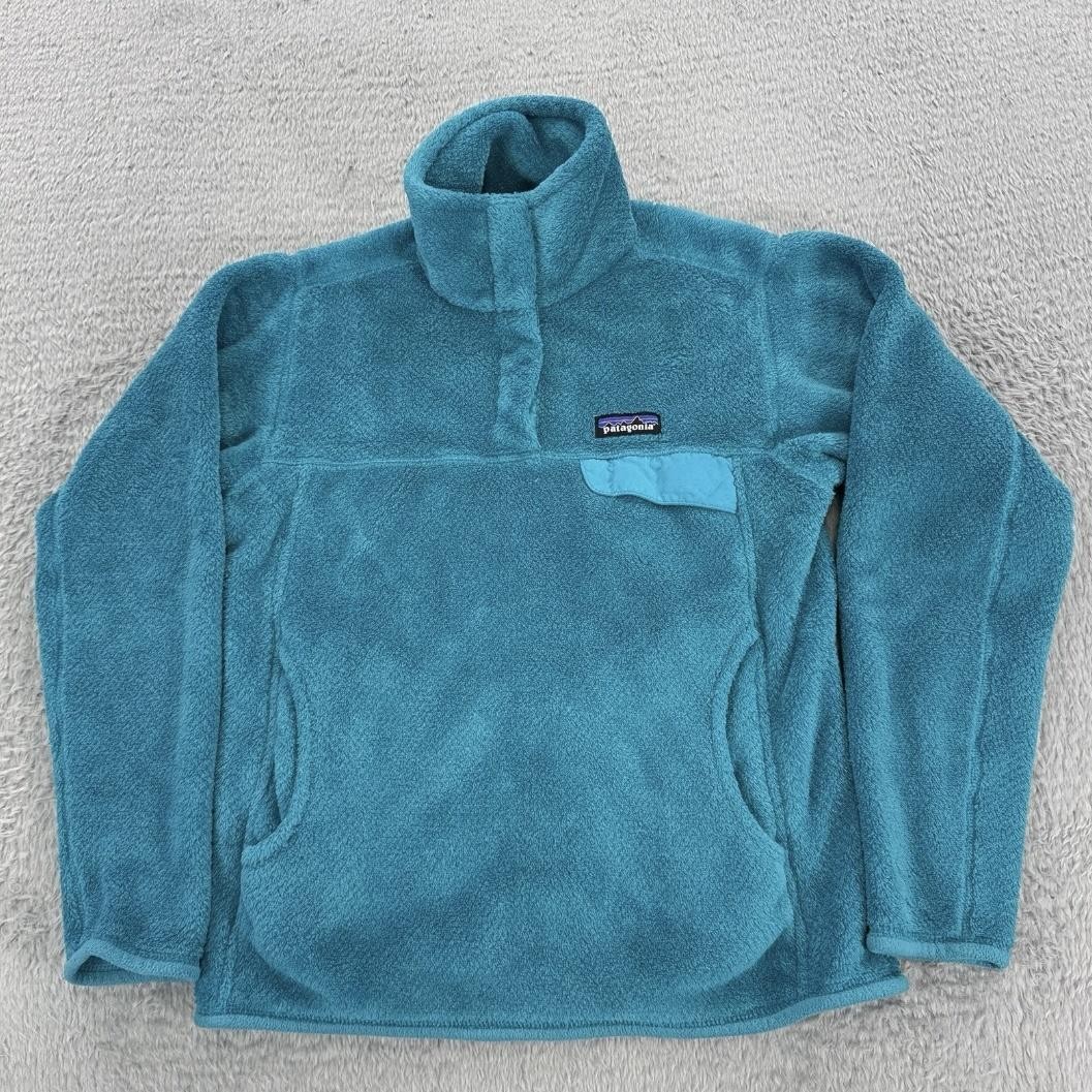 Patagonia Pullover Womens Small Teal Blue Re Tool Snap T Fleece Jacket