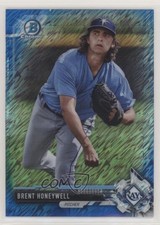 2017 Bowman Chrome Prospects Blue Shimmer Refractor 66/150 Brent Honeywell 02d2