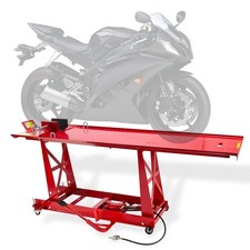 Motorradhebeb&uuml;hne Hebeb&uuml;hne Montagerampe Hubtisch 450kg Pneumatik