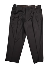 Tuxedo Pants Mens 40S Black Adjustable Waist Super 150s Formal Dress Slacks