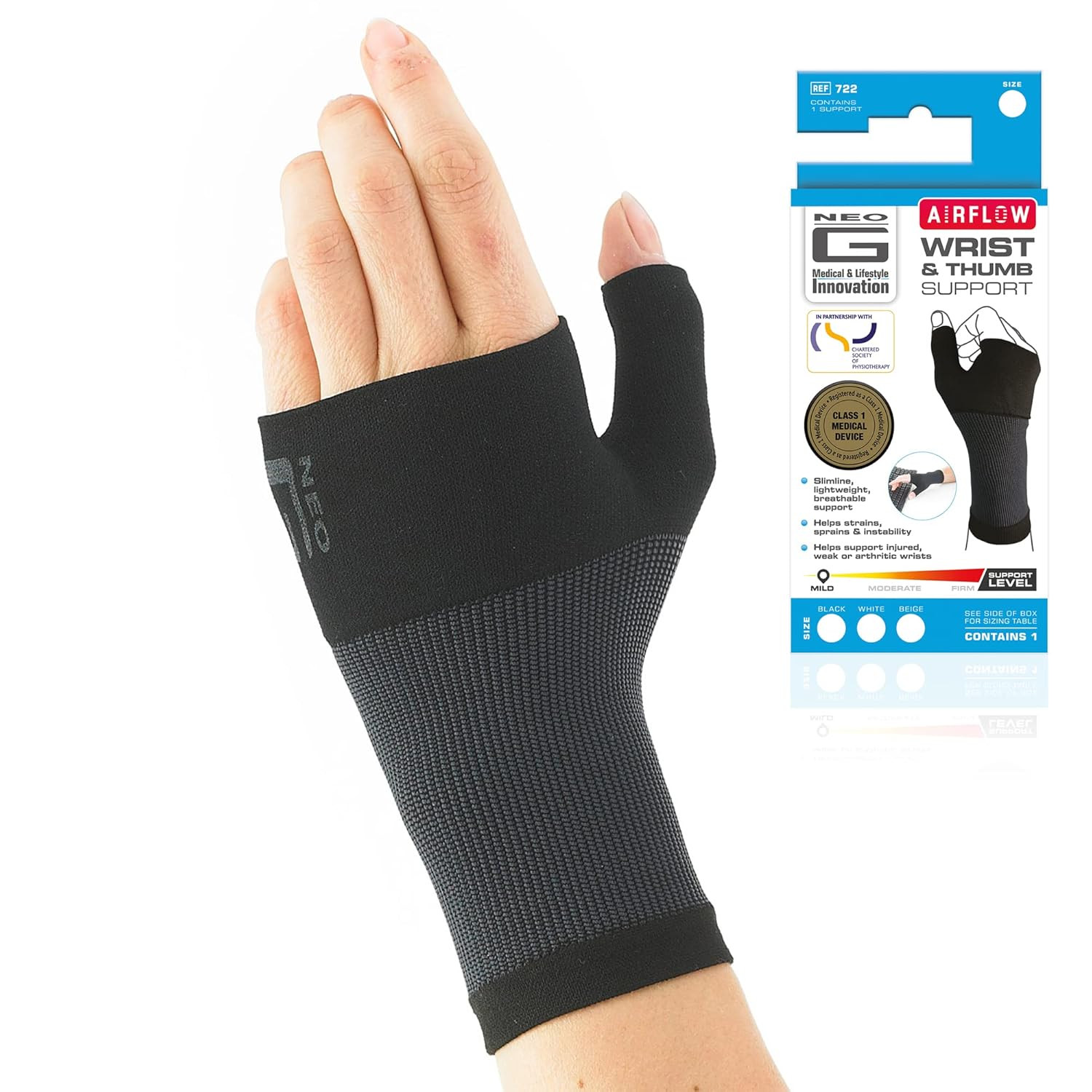 Wrist and Thumb Support for Arthritis, Joint Pain, Tendonitis, Sprain - Wrist Br