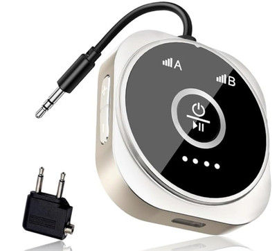 Airplane Bluetooth 5.4 Transmitter Receiver with aptX Low Latency,Supports 2 Air