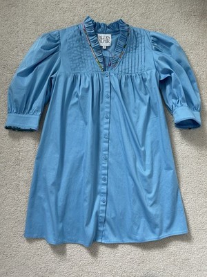 Alden Adair Lori Dress Style #23214 Shift Dress Light Blue Puffed Sleeves Small