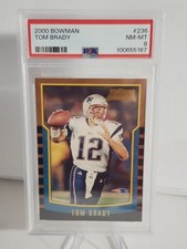 2000 Bowman Tom Brady #236 (RC) New England Patriots PSA 8 NM-MT GOAT