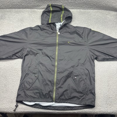 Nike S1 QVE Size Large Height 183 Gray Full Zip Nylon Hooded