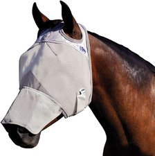 Crusader Horse Fly MASK with Long Nose, Grey, Weanling