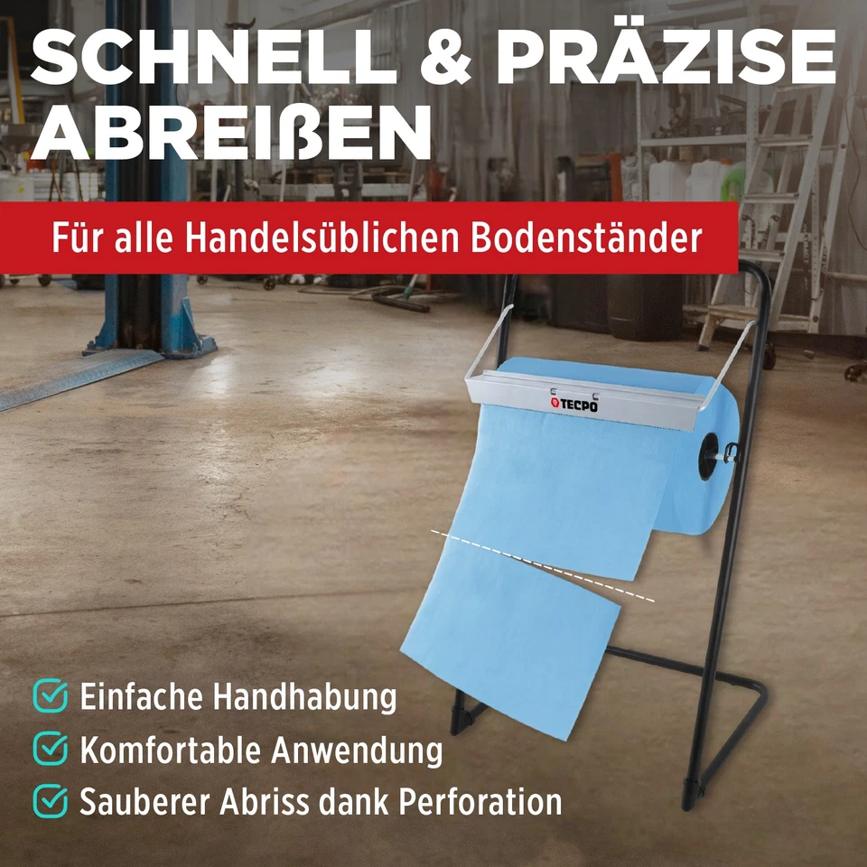 2x PUTZ-ROLLEN 3-LAGIG 36x36 cm PUTZTUCH PAPIER ROLLE BLAU PUTZPAPIER 1000 BLATT - Bild 4 von 4