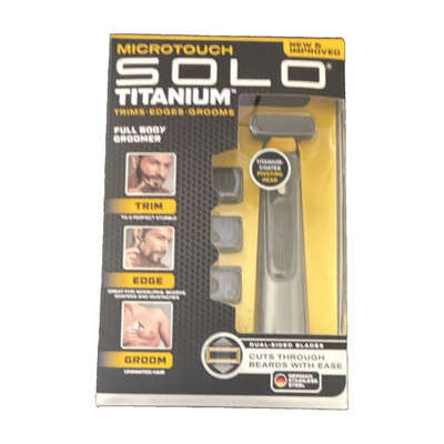 NEW MicroTouch Solo Titanium Trimmer   Full Body Groomer   Trim Edge Groom