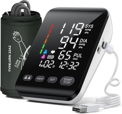 Blood Pressure Monitor, Blutdruckmessgerät Oberarm Mit Hochauflösende Led-Anzeig