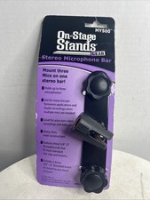 On-Stage Stands MY500 Stereo Microphone Bar Mount 3 Mics