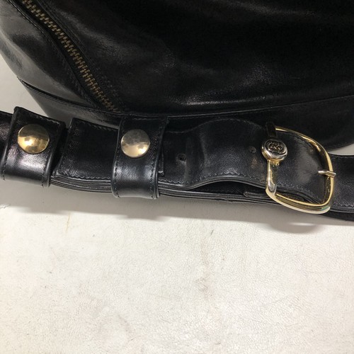 Marino Orlandi-Sling Convertible Rucksack Schwarz Leder Schulter Umhängetasche - Bild 7 von 14