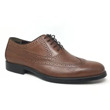 Johnston & Murphy Duvall Oxfords Dress Shoes Mens Size 10.5 Brown Wingtip
