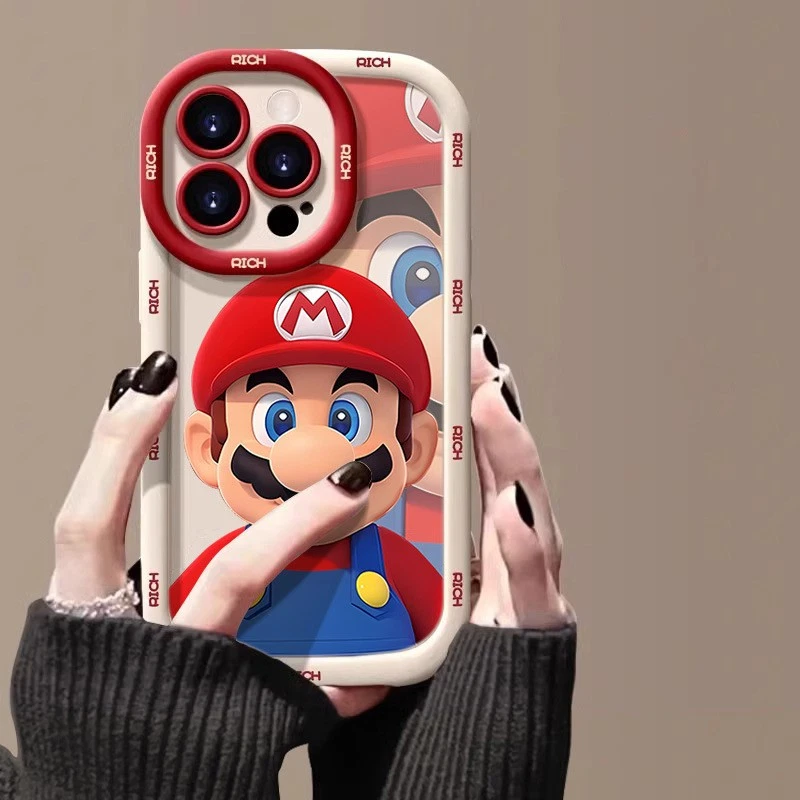 Super Mario Bro Cartoon Phone Case For iPhone 17 Pro Max 16 15 14 13 12 Cover - Image 2 of 4