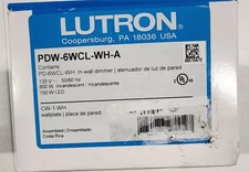 Lutron Caseta Smart Lighting Dimmer Switch Wall and Ceiling Lights PDW-6WCL-WH-A