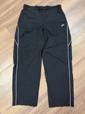 Vintage Y2K Nike Windbreaker Track Pants Mens Large Black Sportswear