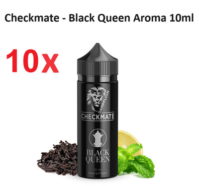 10x Black Queen - Checkmate 10ml Aroma  Dampflion  Longfill