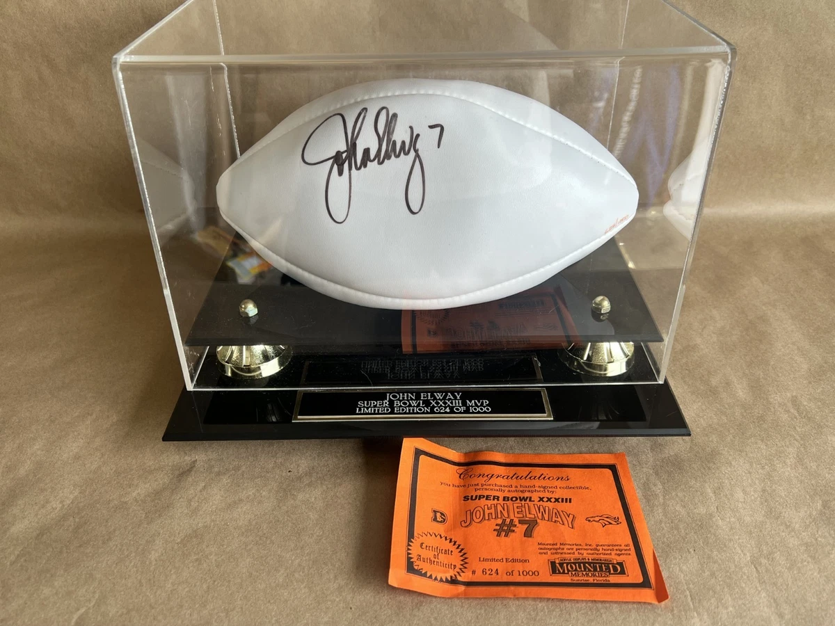 John Elway Denver Broncos NFL Original Autographed Football Balls