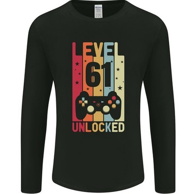 61. Geburtstag 61 Jahre Alt Level Up Gaming Herren Langarm T-Shirt