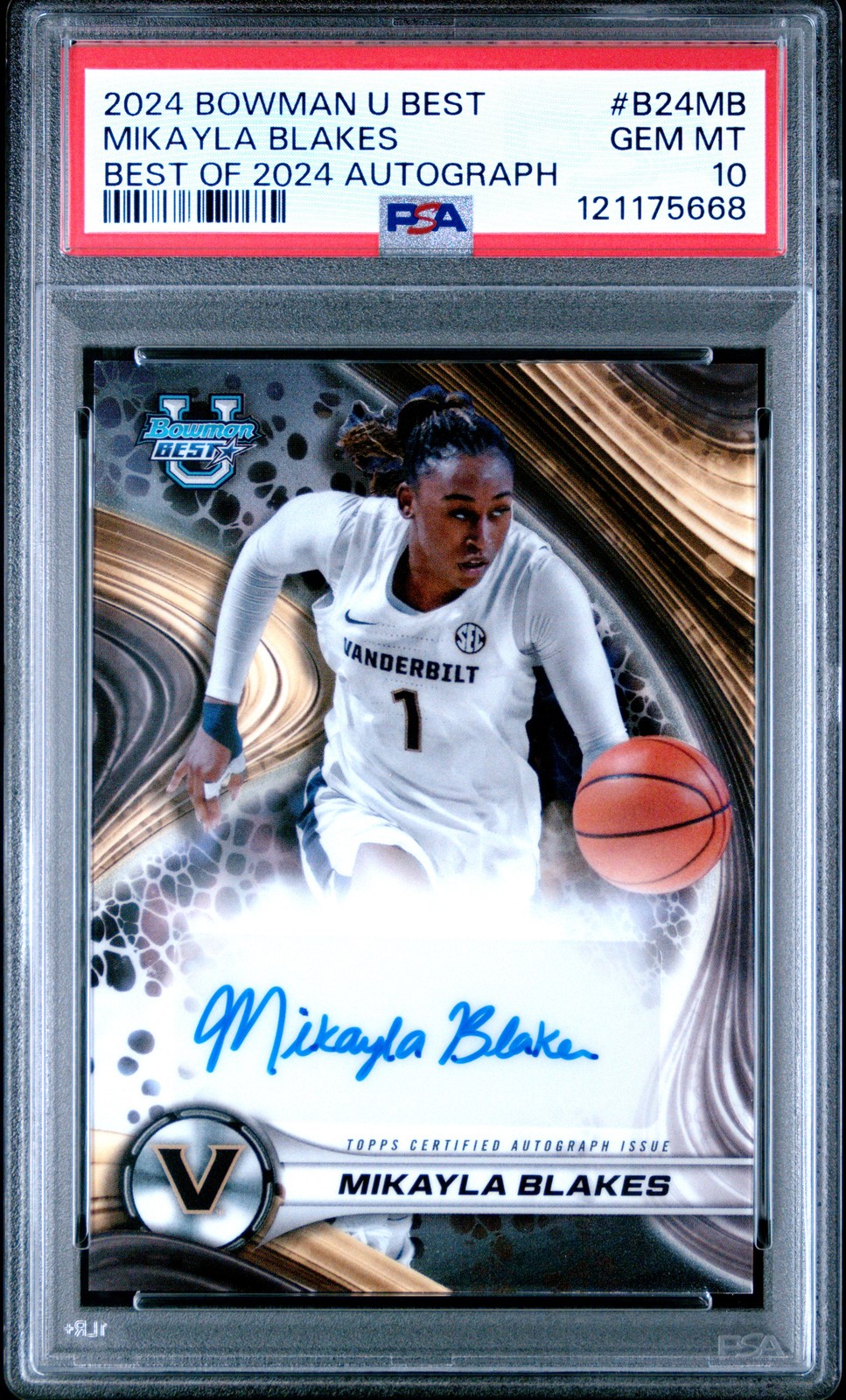 Mikayla Blakes 2024 Bowman University Best Best Of 2024 Auto PSA 10