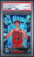 2024 PANINI DONRUSS OPTIC MY HOUSE PURPLE #15 MATAS BUZELIS PSA 10
